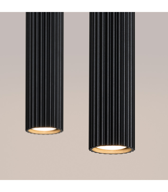 Karbon Minimalist Bar Pendant 2 Light Black-5