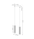 Karbon Minimalist Bar Pendant 2 Light Black-8