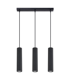 Karbon Minimalist Bar Pendant 3 Light Black-1
