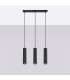 Karbon Minimalist Bar Pendant 3 Light Black-2