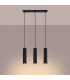 Karbon Minimalist Bar Pendant 3 Light Black-3