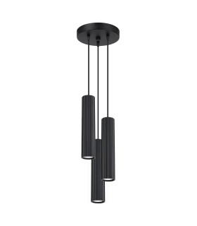 Karbon Minimalist Cluster Drop Pendant Lamp 3 Light Black-1