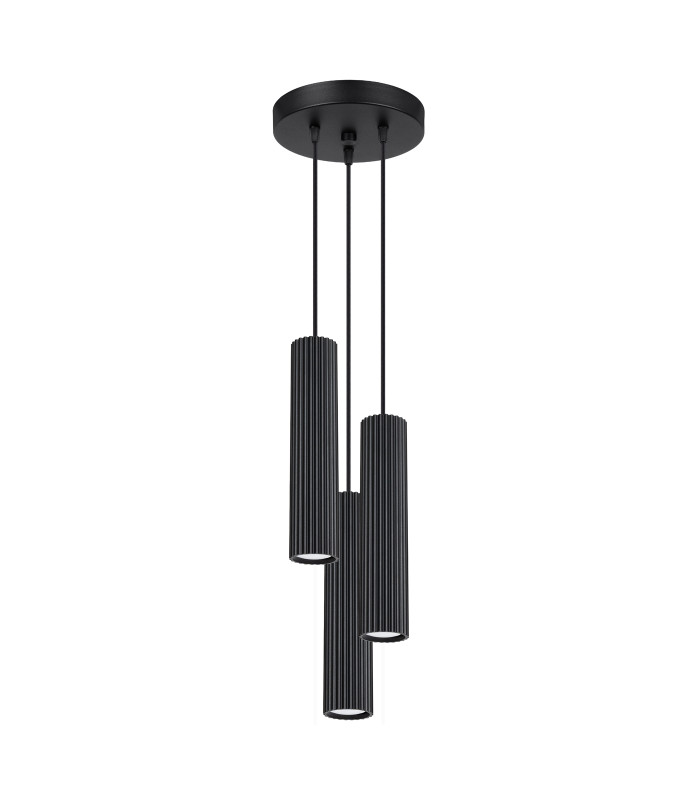Karbon Minimalist Cluster Drop Pendant Lamp 3 Light Black-1