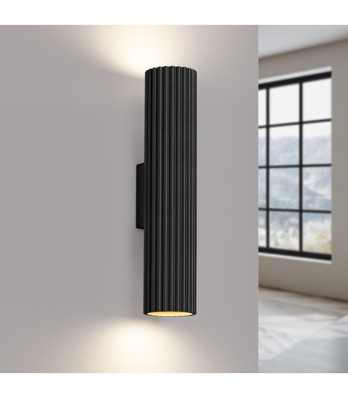 Karbon Minimalist Up Down Wall Lamp 30cm Black-3