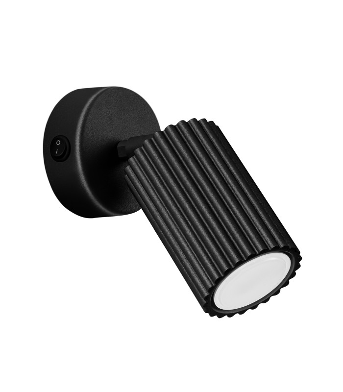 Karbon Minimalist Single Wall Spotlight Black with Switch-1