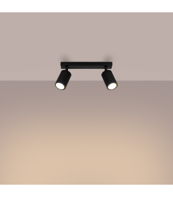 Karbon Minimalist Twin Ceiling Lamp 2 Black-3