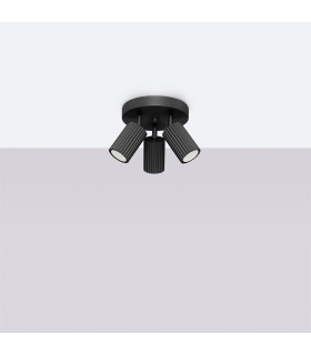 Karbon Minimalist Ceiling Spotlight Cluster 3 Light Black-2