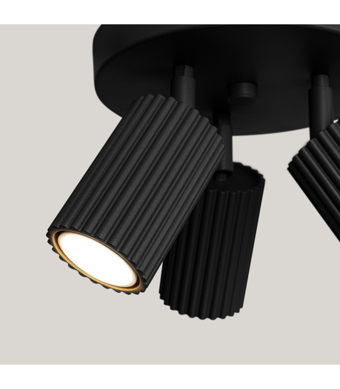 Karbon Minimalist Ceiling Spotlight Cluster 3 Light Black-5