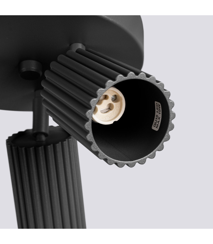 Karbon Minimalist Ceiling Spotlight Cluster 3 Light Black-8
