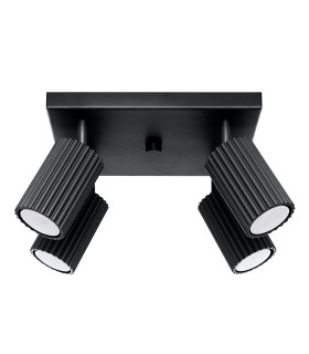 Karbon Minimalist Ceiling Spotlight Cluster 4 Light Black-1