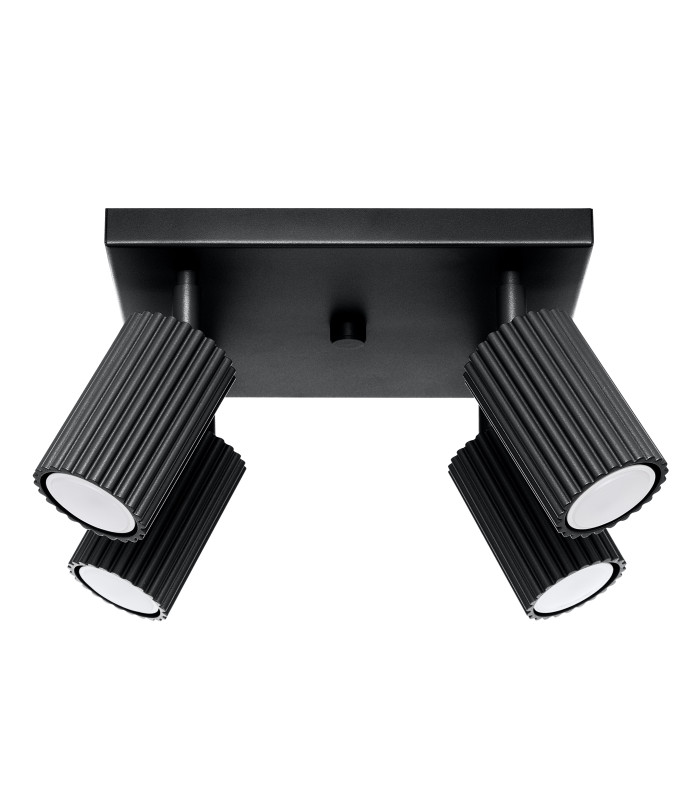 Karbon Minimalist Ceiling Spotlight Cluster 4 Light Black-1