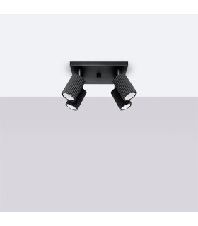 Karbon Minimalist Ceiling Spotlight Cluster 4 Light Black-2