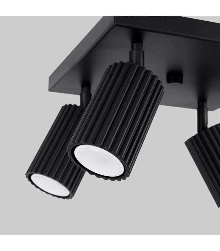 Karbon Minimalist Ceiling Spotlight Cluster 4 Light Black-4