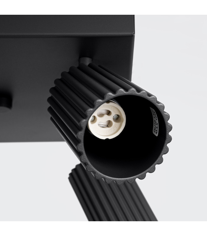 Karbon Minimalist Ceiling Spotlight Cluster 4 Light Black-7