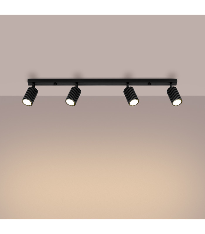 Karbon Minimalist Spotlight Bar 4 Light Black-3