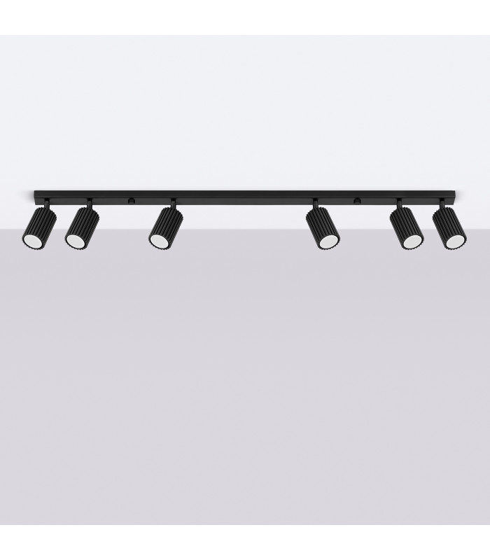 Karbon Minimalist Spotlight Bar 6 Light Black-2