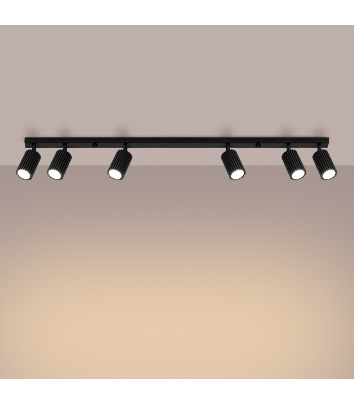Karbon Minimalist Spotlight Bar 6 Light Black-3