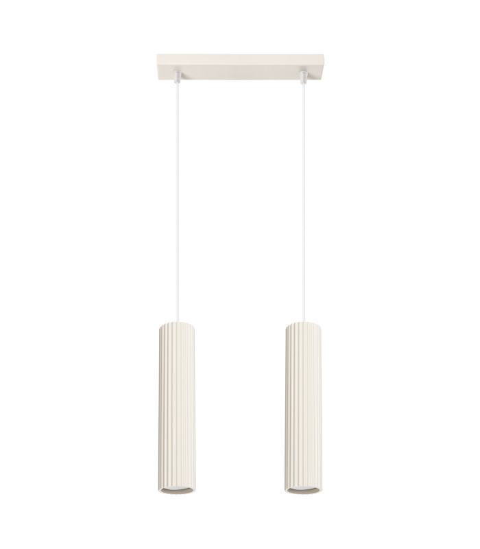 Karbon Minimalist Bar Pendant 2 Light Beige-1