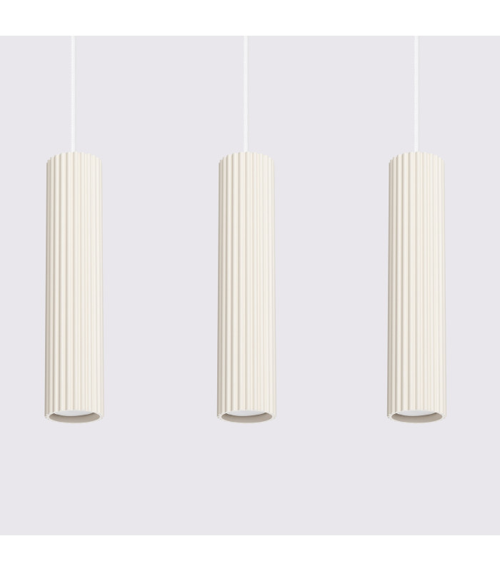 Karbon Minimalist Bar Pendant 3 Light Beige-4