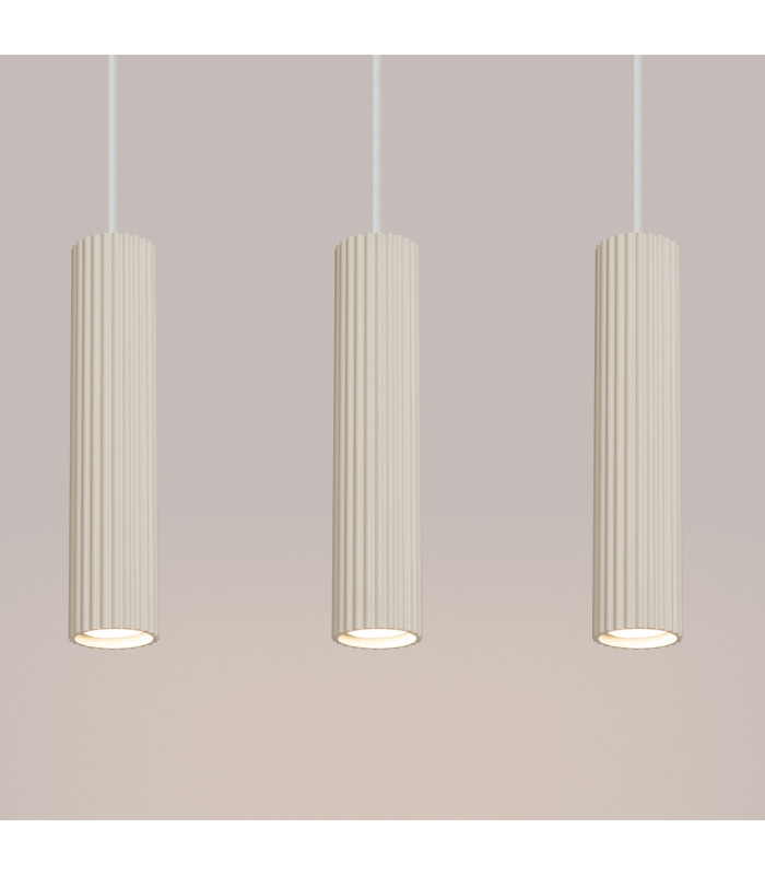 Karbon Minimalist Bar Pendant 3 Light Beige-5