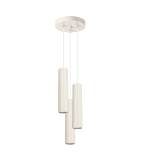 Karbon Minimalist Cluster Drop Pendant Lamp 3 Light Beige-1