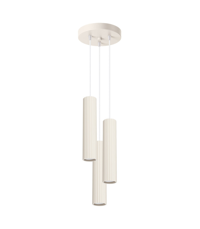 Karbon Minimalist Cluster Drop Pendant Lamp 3 Light Beige-1