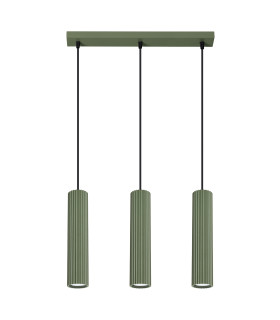 Karbon Minimalist Bar Pendant 3 Light Olive Green-1
