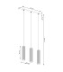 Karbon Minimalist Bar Pendant 3 Light Olive Green-10