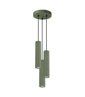 Karbon Minimalist Cluster Drop Pendant Lamp 3 Light Olive Green-1