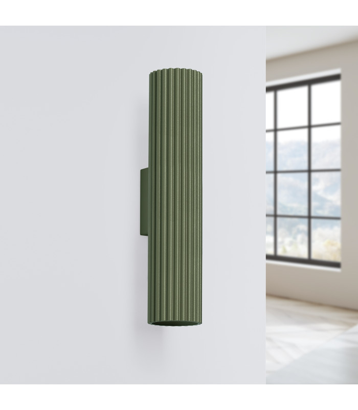 Karbon Minimalist Up Down Wall Lamp 30cm Olive Green-2