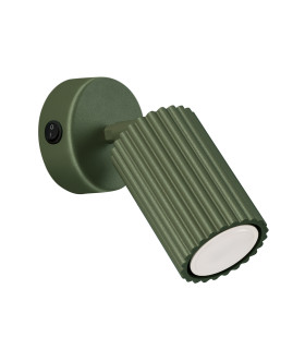 Karbon Minimalist Single Wall Spotlight Olive Green with Switch-1