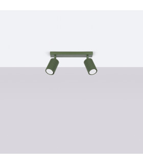 Karbon Minimalist Twin Ceiling Lamp 2 Olive Green-2