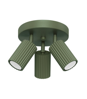 Karbon Minimalist Ceiling Spotlight Cluster 3 Light Olive Green-1