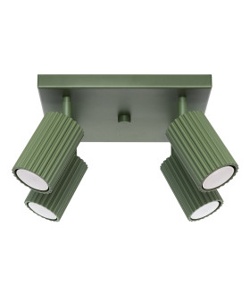 Karbon Minimalist Ceiling Spotlight Cluster 4 Light Olive Green-1
