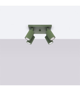 Karbon Minimalist Ceiling Spotlight Cluster 4 Light Olive Green-2
