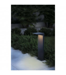 Outdoor Dark Grey Bollard Solar Panel Light IP54 - 2