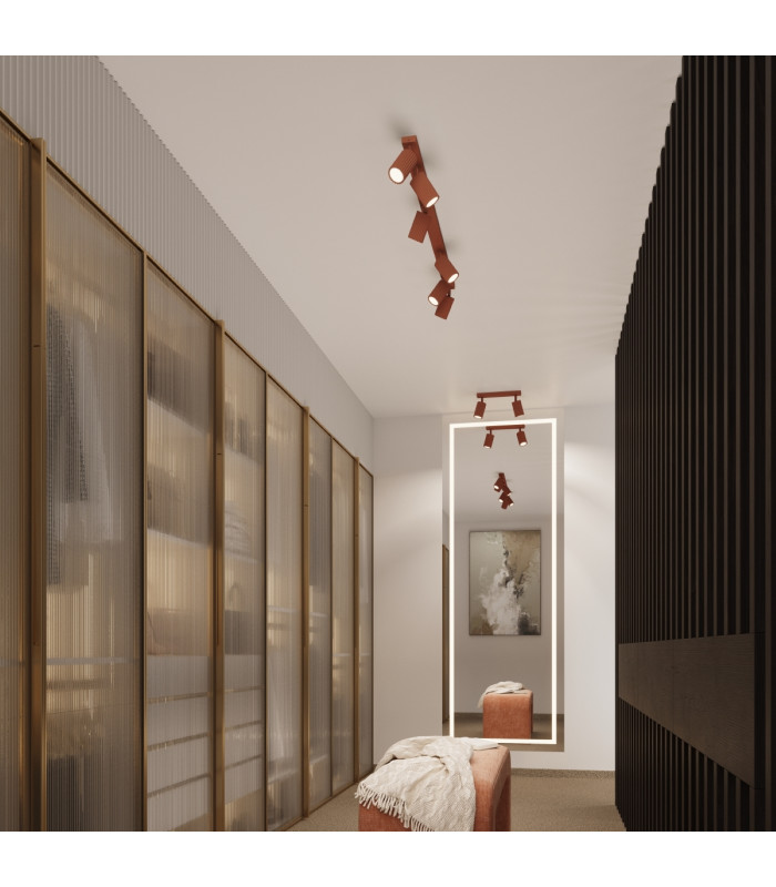 Karbon Minimalist Surface Mounted Ceiling Lamp 30 Red Ochre-12