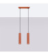 Karbon Minimalist Bar Pendant 2 Light Red Ochre-2