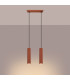 Karbon Minimalist Bar Pendant 2 Light Red Ochre-3