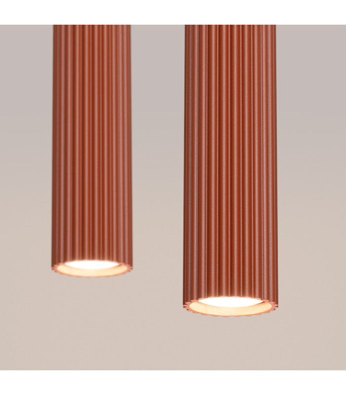 Karbon Minimalist Bar Pendant 2 Light Red Ochre-5