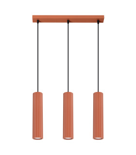 Karbon Minimalist Bar Pendant 3 Light Red Ochre-1