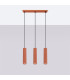 Karbon Minimalist Bar Pendant 3 Light Red Ochre-2