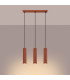 Karbon Minimalist Bar Pendant 3 Light Red Ochre-3