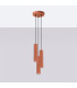 Karbon Minimalist Cluster Drop Pendant Lamp 3 Light Red Ochre-2