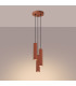 Karbon Minimalist Cluster Drop Pendant Lamp 3 Light Red Ochre-3