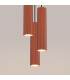 Karbon Minimalist Cluster Drop Pendant Lamp 3 Light Red Ochre-5