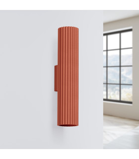 Karbon Minimalist Up Down Wall Lamp 30cm Red Ochre-2
