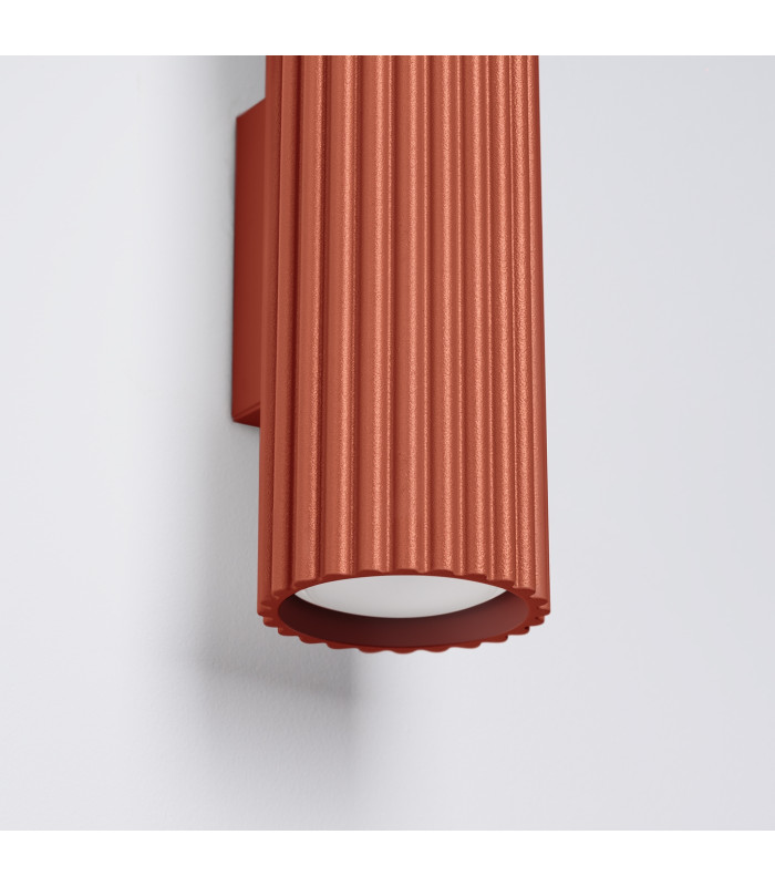 Karbon Minimalist Up Down Wall Lamp 30cm Red Ochre-4
