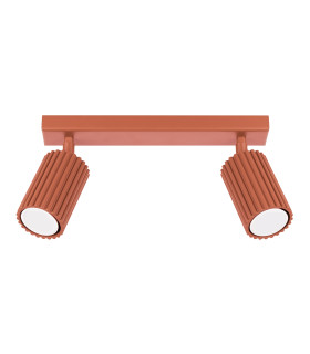 Karbon Minimalist Twin Ceiling Lamp 2 Red Ochre-1