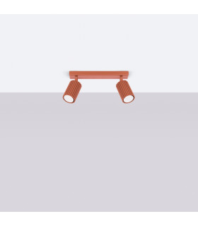 Karbon Minimalist Twin Ceiling Lamp 2 Red Ochre-2